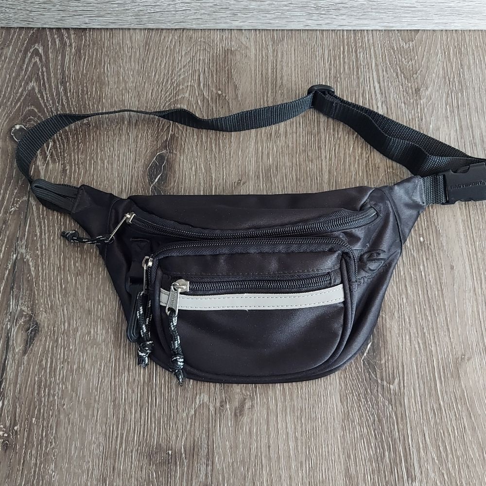 Vintage Eastport Black Fanny Pack Waist Bag